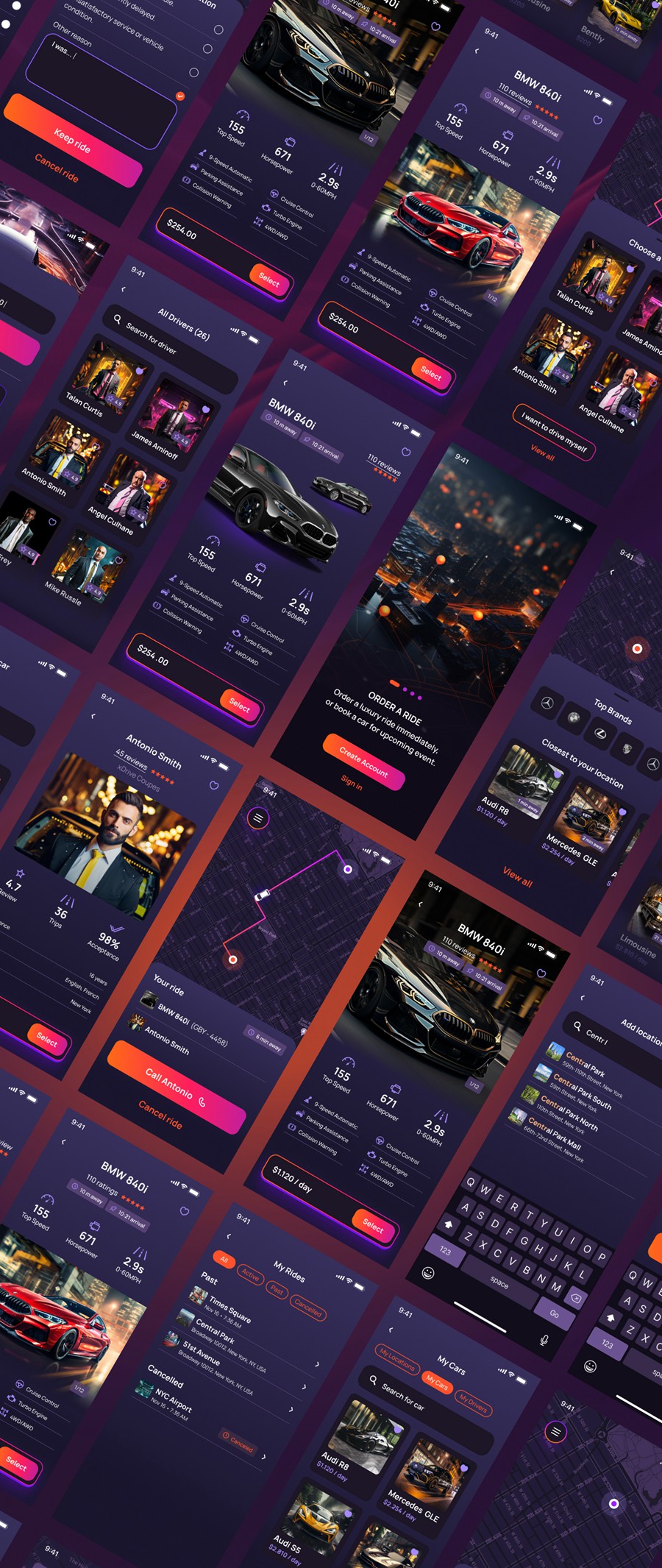 200屏双配色共享汽车租赁出租车预订APP应用程序用户界面设计Figma模板 Elite – Taxi and Car Rental Mobile App APP UI 第12张-素材湾丨精选海外优质设计素材资源 200屏双配色共享汽车租赁出租车预订APP应用程序用户界面设计Figma模板 Elite – Taxi and Car Rental Mobile App APP UI sucaiwan.com