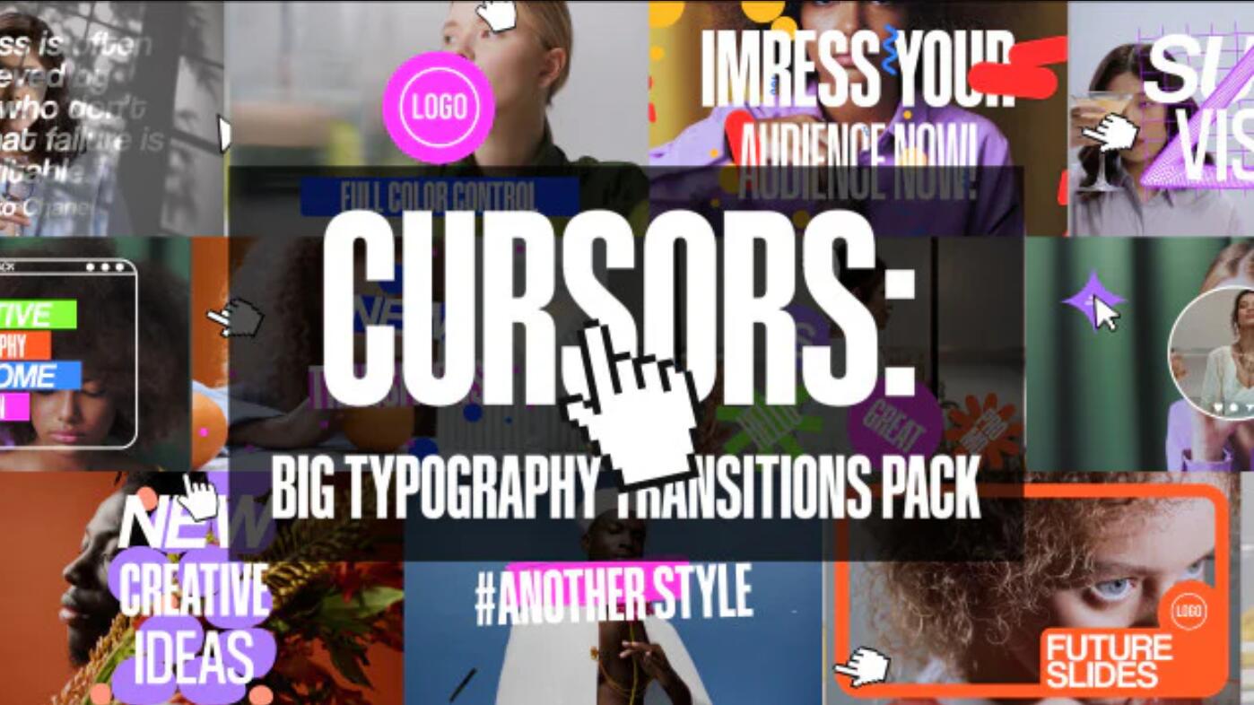 FCPX插件：多彩鼠标光标点击文字标题转场 , sucaiwan.com