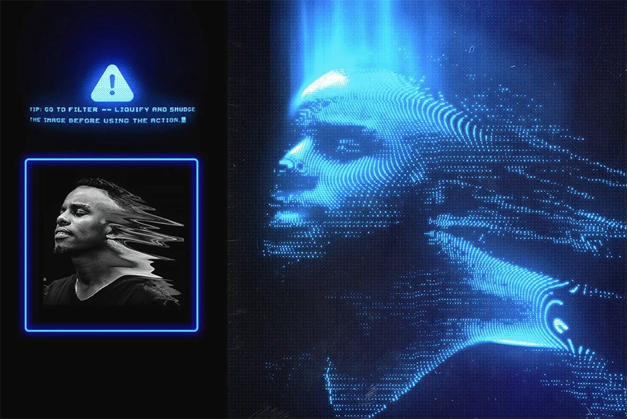 赛博朋克梦幻CRT未来数字科技像素半调扭曲线条失真PS特效动作设计套装 Circuit Bent Machine – PS Action 插件预设 第4张-素材湾丨精选海外优质设计素材资源 赛博朋克梦幻CRT未来数字科技像素半调扭曲线条失真PS特效动作设计套装 Circuit Bent Machine – PS Action 插件预设 sucaiwan.com