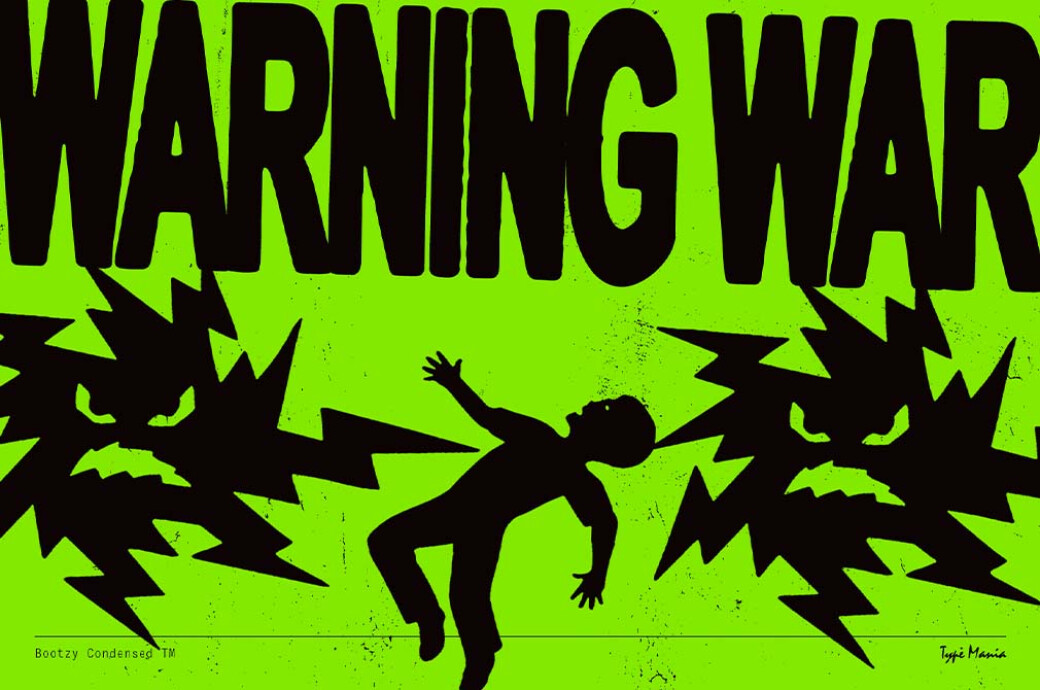 复古粗犷磨损印刷LOGO海报标题无衬线字体Bootzy Condensed TM – Rugged Font 设计素材 sucaiwan.com