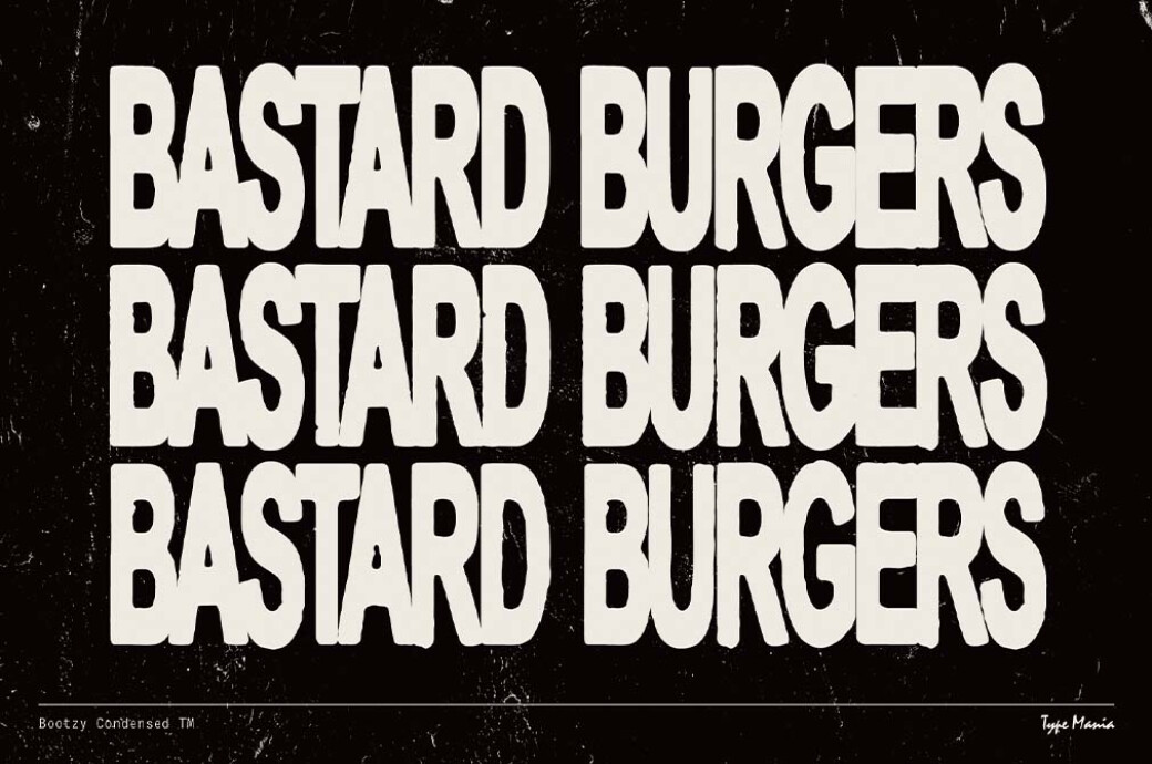 复古粗犷磨损印刷LOGO海报标题无衬线字体Bootzy Condensed TM – Rugged Font 设计素材 sucaiwan.com