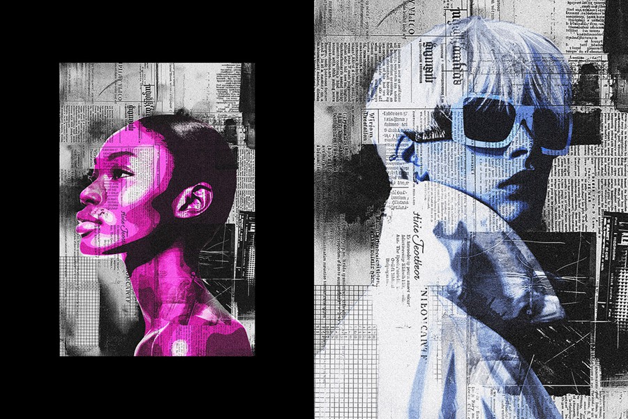 老式旧报纸海报照片打印效果Photoshop模板样机 Newspaper Pieces Photo Effect 插件预设 第5张-素材湾丨精选海外优质设计素材资源 老式旧报纸海报照片打印效果Photoshop模板样机 Newspaper Pieces Photo Effect 插件预设 sucaiwan.com