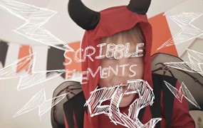 FCPX插件:36个复古马克笔涂鸦艺术街头粗糙手绘符号笔迹标记动画效果