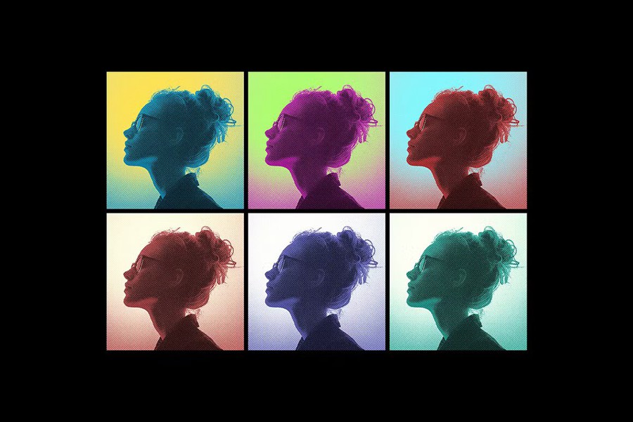 复古高质量半调风格波普艺术照片效果Photoshop模板 Halftone Vintage Photo Effect 插件预设 第8张-素材湾丨精选海外优质设计素材资源 复古高质量半调风格波普艺术照片效果Photoshop模板 Halftone Vintage Photo Effect 插件预设 sucaiwan.com