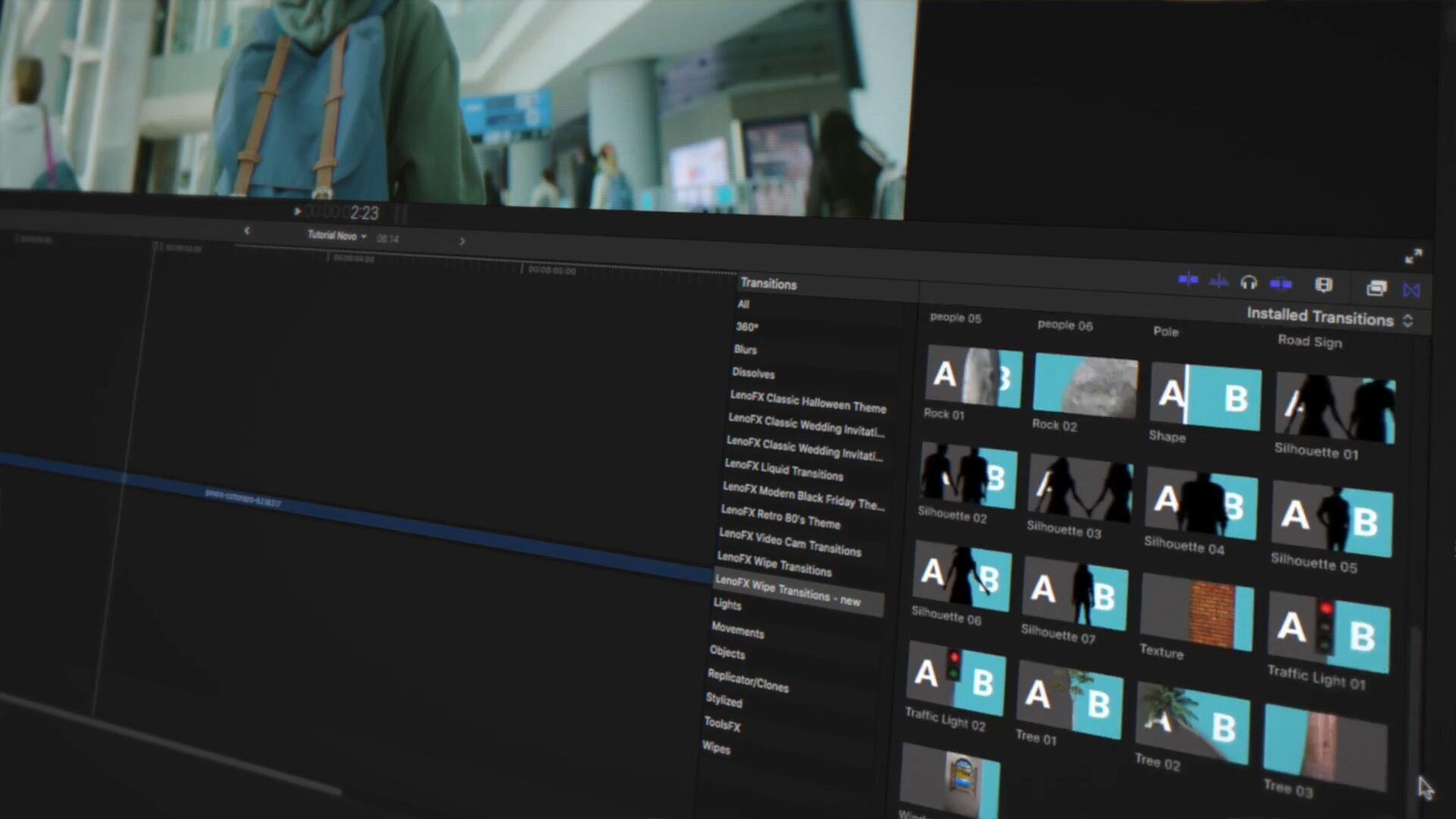 FCPX插件：59款创意前景模糊可自定义人物物体遮罩擦除平滑无缝转场 Wipe Transitions , sucaiwan.com