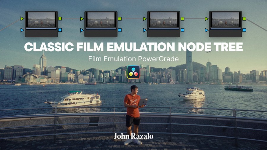 John Razalo - Classic Film Emulation Node Tree 复古柯达胶片模拟达芬奇节点PowerGrade调色 插件预设 sucaiwan.com