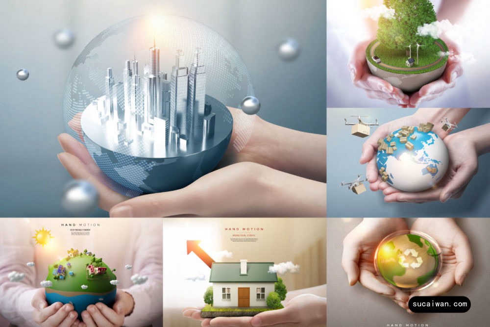 13款新能源绿色环保金融科技网络视觉海报设计PSD分层源文件 Green Financial Technology Sale Poster Template 设计素材 sucaiwan.com