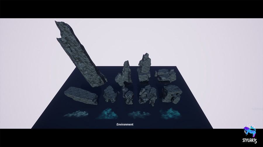 奇幻风格化海洋海盗船港口城市场景3D模型UE设计素材 Stylized Pirate Port City Modular 样机素材 sucaiwan.com