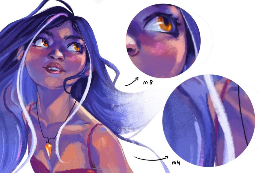 10组粗糙粉笔颗粒数字绘画效果procreate笔刷设计素材 10 Pastel Brushes Procreate 笔刷资源 sucaiwan.com