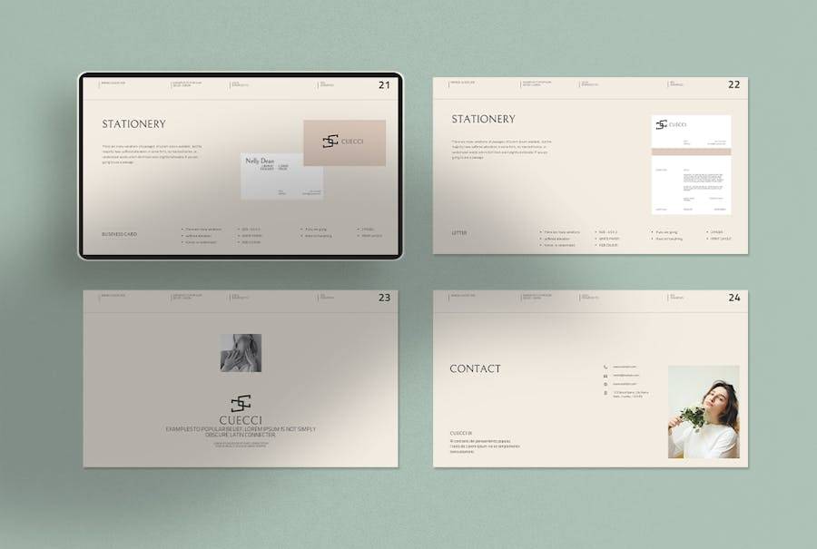 创意简约品牌营销策划演示文稿设计ppt模版 Brand Guidelines Presentation Template 幻灯图表 sucaiwan.com