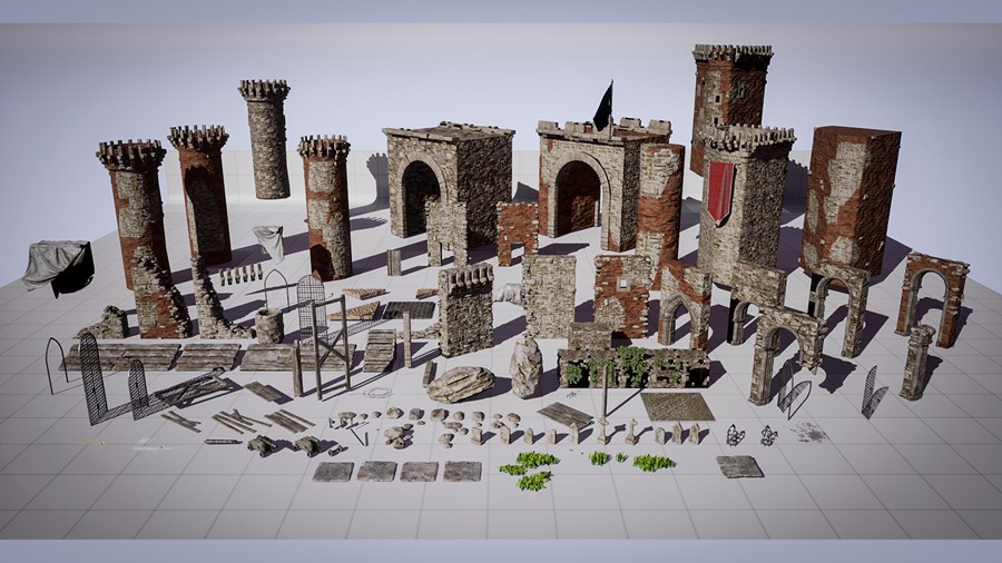 UE模型 奇幻中世纪欧洲城堡建筑3D模型设计素材 Unreal Engine – Fantasy Medieval Castle Kit 样机素材 第7张-素材湾丨精选海外优质设计素材资源 UE模型 奇幻中世纪欧洲城堡建筑3D模型设计素材 Unreal Engine – Fantasy Medieval Castle Kit 样机素材 sucaiwan.com