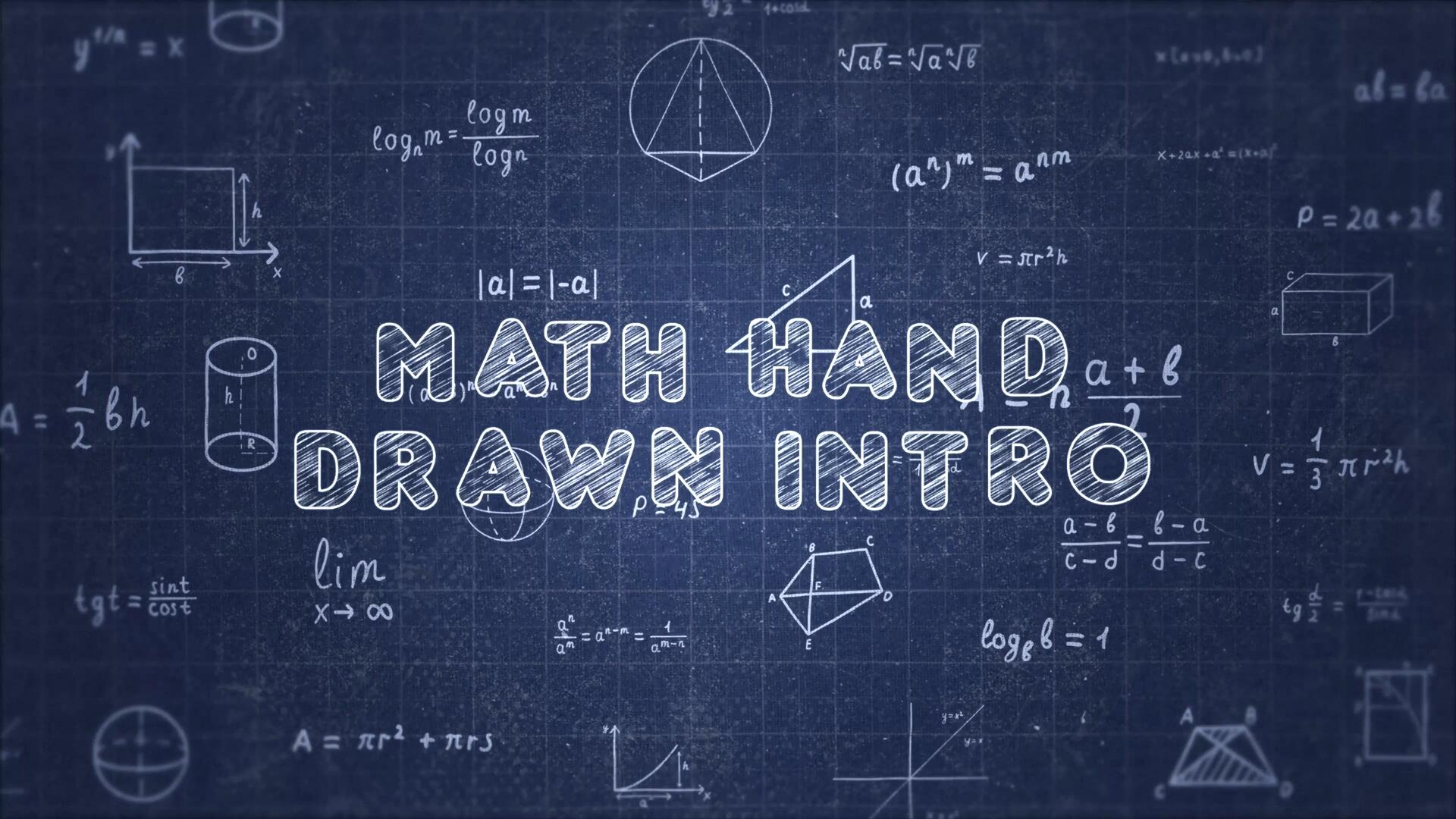 AE/PR/FCPX模板：创意趣味手绘线条几何黑板演算草稿公式符号标记数据动画效果包 , sucaiwan.com