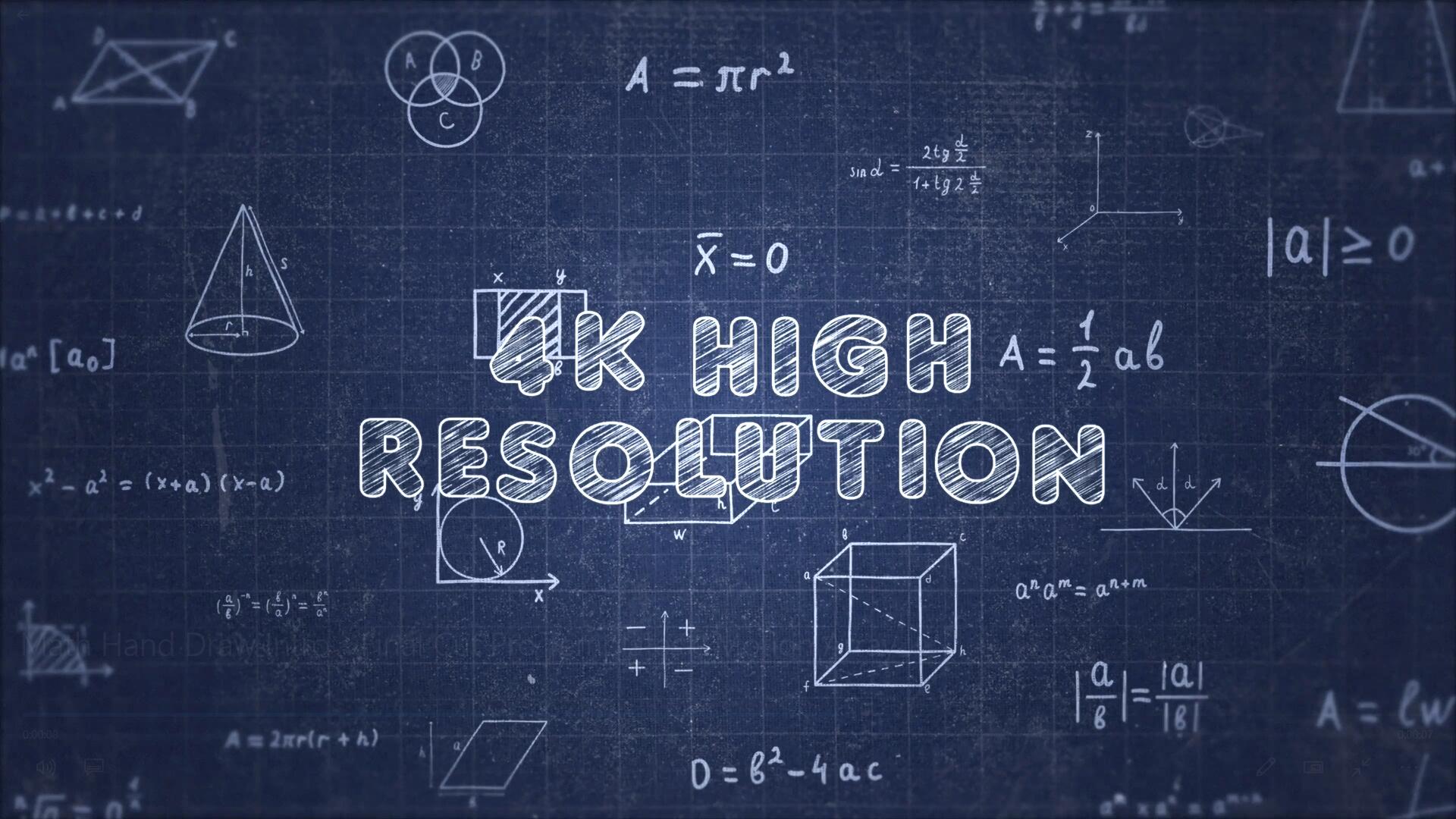 AE/PR/FCPX模板：创意趣味手绘线条几何黑板演算草稿公式符号标记数据动画效果包 , sucaiwan.com
