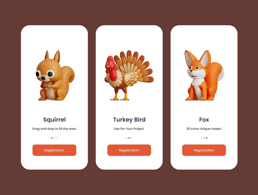 36款优质秋季松鼠松果坚果农作物3D图标Icons设计Blender/PNG/OBJ格式素材 Autumn 3D Illustration Pack 图标素材 第3张-素材湾丨精选海外优质设计素材资源 36款优质秋季松鼠松果坚果农作物3D图标Icons设计Blender/PNG/OBJ格式素材 Autumn 3D Illustration Pack 图标素材 sucaiwan.com
