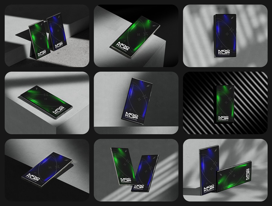 18款高级工业风安卓三星Galaxy S24 Ultra手机APP UI界面设计Ps展示贴图样机模板素材 Galaxy S24 Ultra Mockup 样机素材 sucaiwan.com