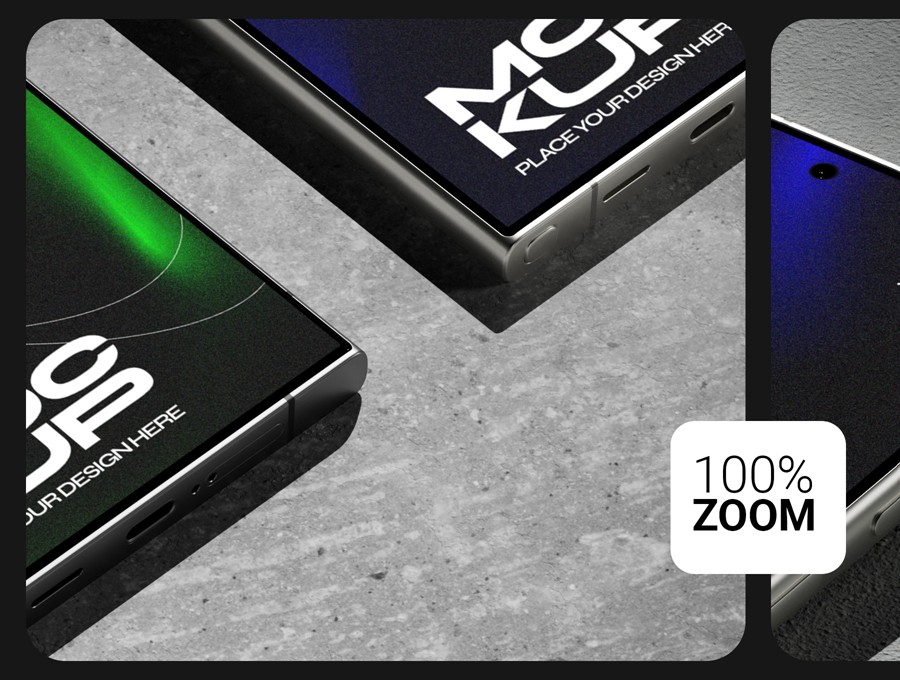 18款高级工业风安卓三星Galaxy S24 Ultra手机APP UI界面设计Ps展示贴图样机模板素材 Galaxy S24 Ultra Mockup 样机素材 sucaiwan.com