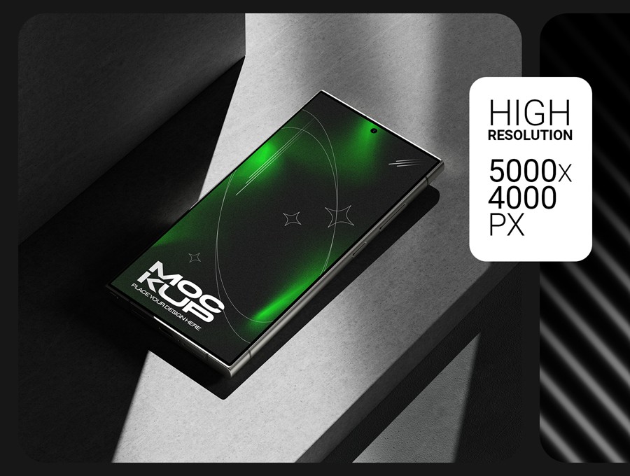 18款高级工业风安卓三星Galaxy S24 Ultra手机APP UI界面设计Ps展示贴图样机模板素材 Galaxy S24 Ultra Mockup 样机素材 sucaiwan.com