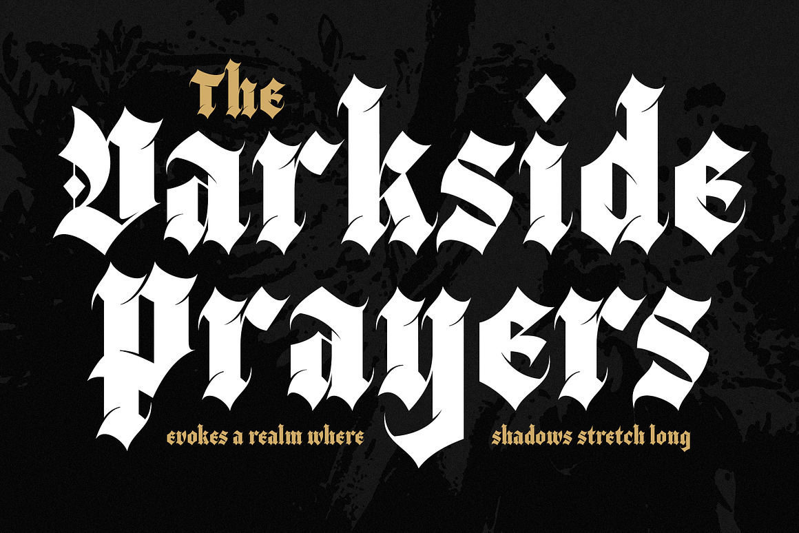 哥特式品牌海报包装徽标设计装饰英文字体安装包 Black Webs – Gothic Blackletter Typeface 设计素材 sucaiwan.com