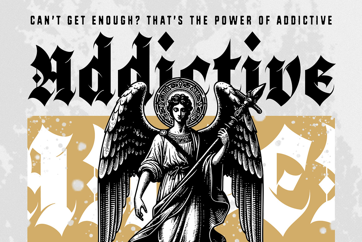 哥特式品牌海报包装徽标设计装饰英文字体安装包 Black Webs – Gothic Blackletter Typeface 设计素材 sucaiwan.com