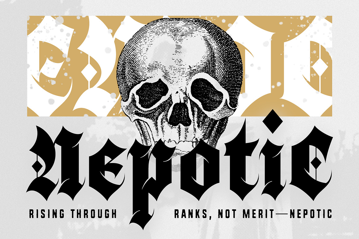 哥特式品牌海报包装徽标设计装饰英文字体安装包 Black Webs – Gothic Blackletter Typeface 设计素材 sucaiwan.com