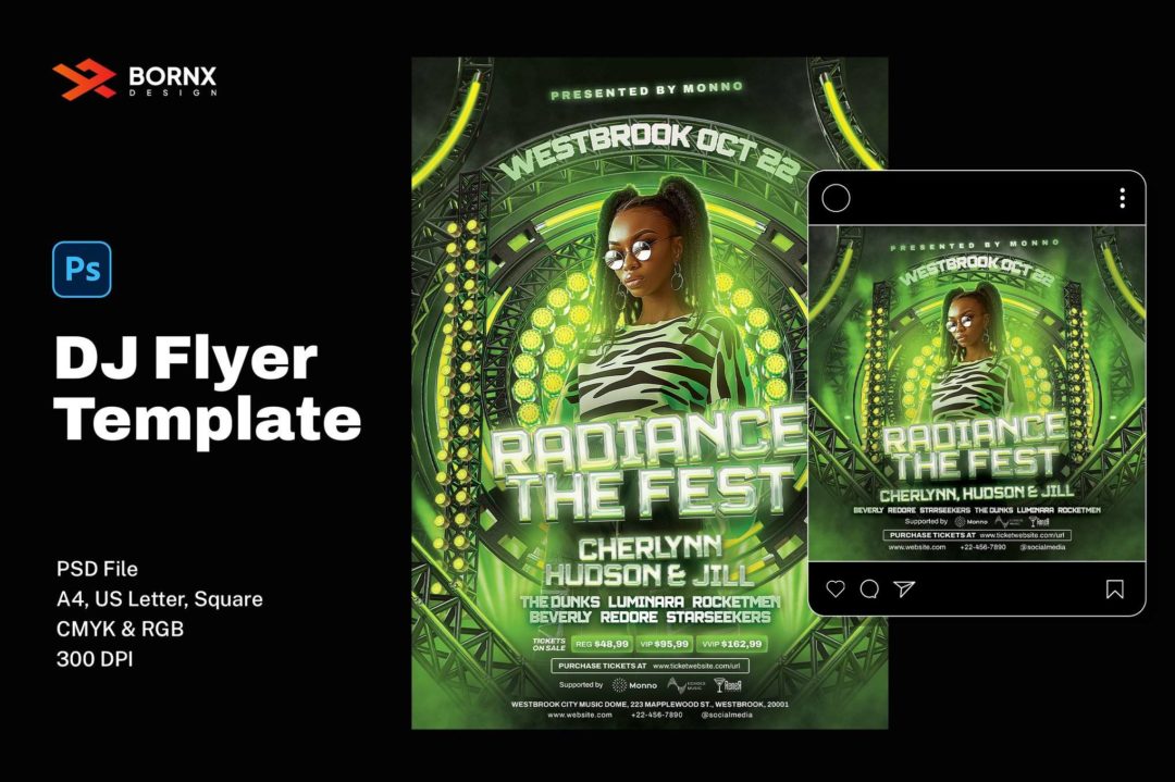 未来美学霓虹灯效果DJ音乐海报设计PSD素材 DJ Flyer Template 图片素材 第1张-素材湾丨精选海外优质设计素材资源 未来美学霓虹灯效果DJ音乐海报设计PSD素材 DJ Flyer Template 图片素材 sucaiwan.com