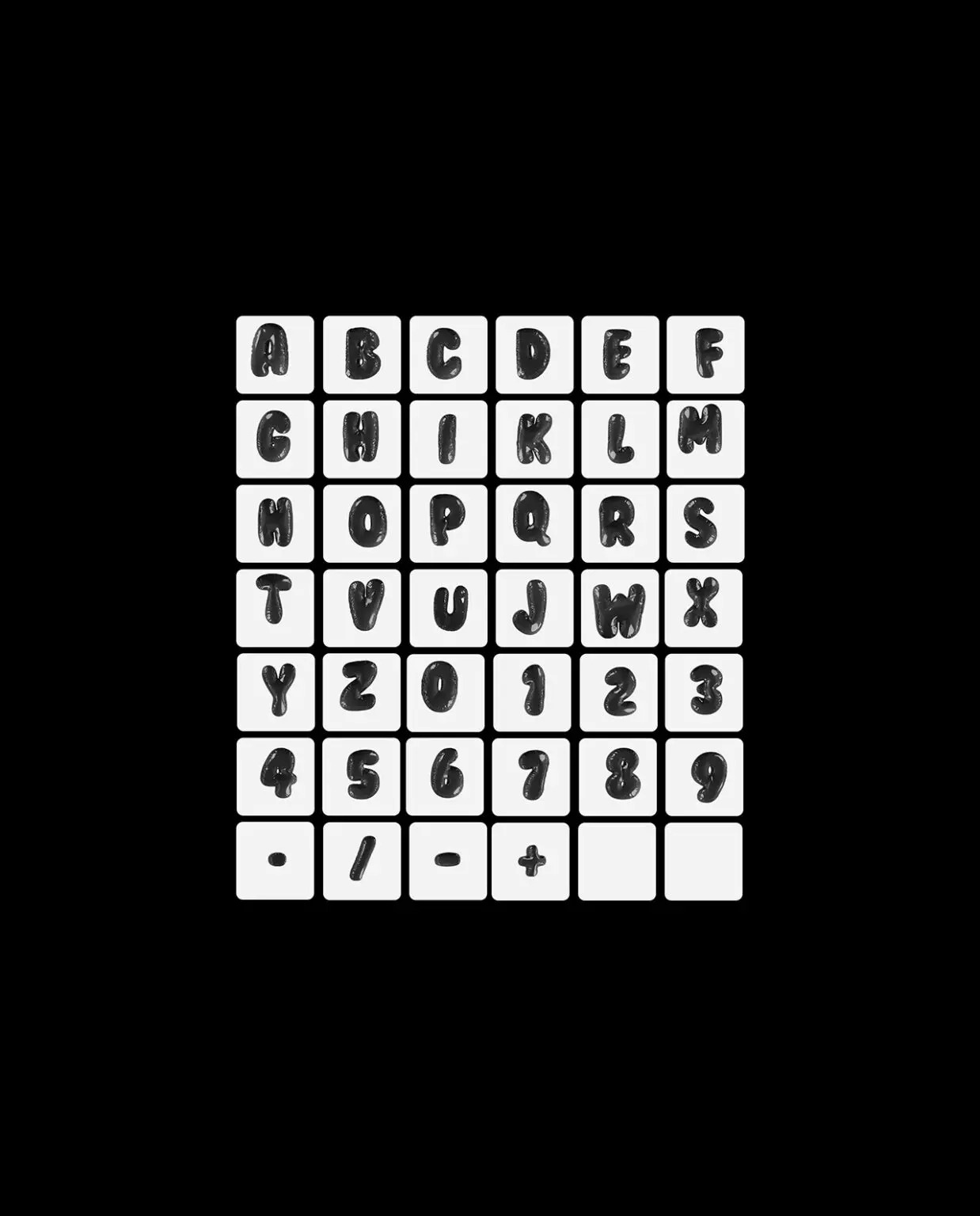 潮流前卫酸性3D立体视觉海报标题设计气泡气球英文字母数字符号PNG免抠图素材 Wobbly Bubbly Letters with 3D Style and 20 Variations 图片素材 sucaiwan.com