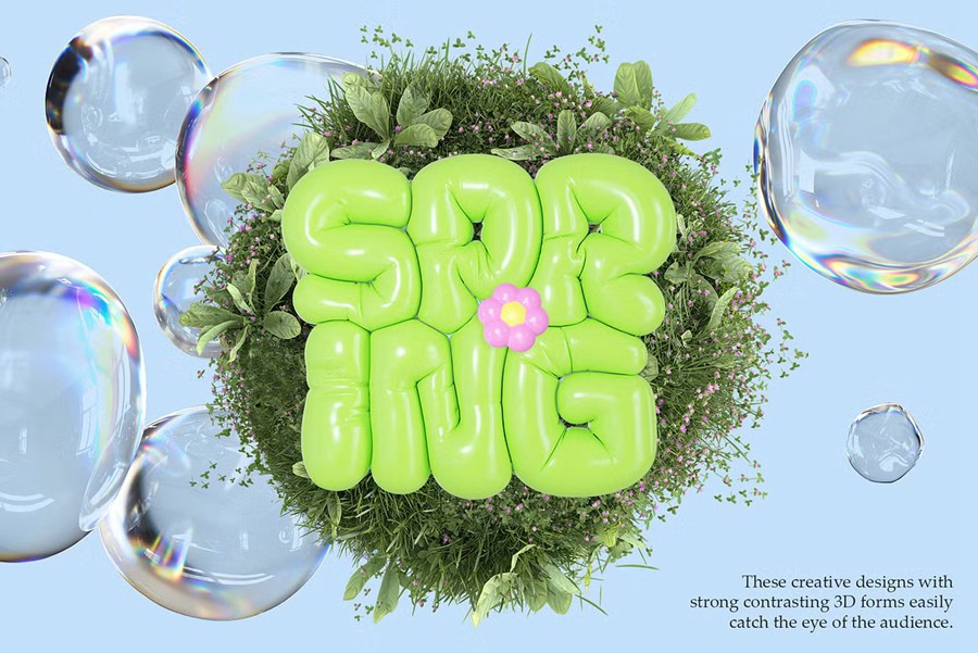 创意春天系列气泡肥皂泡气球草地3D立体字母PNG免抠图设计素材 Spring 3D Collection 图片素材 第14张-素材湾丨精选海外优质设计素材资源 创意春天系列气泡肥皂泡气球草地3D立体字母PNG免抠图设计素材 Spring 3D Collection 图片素材 sucaiwan.com