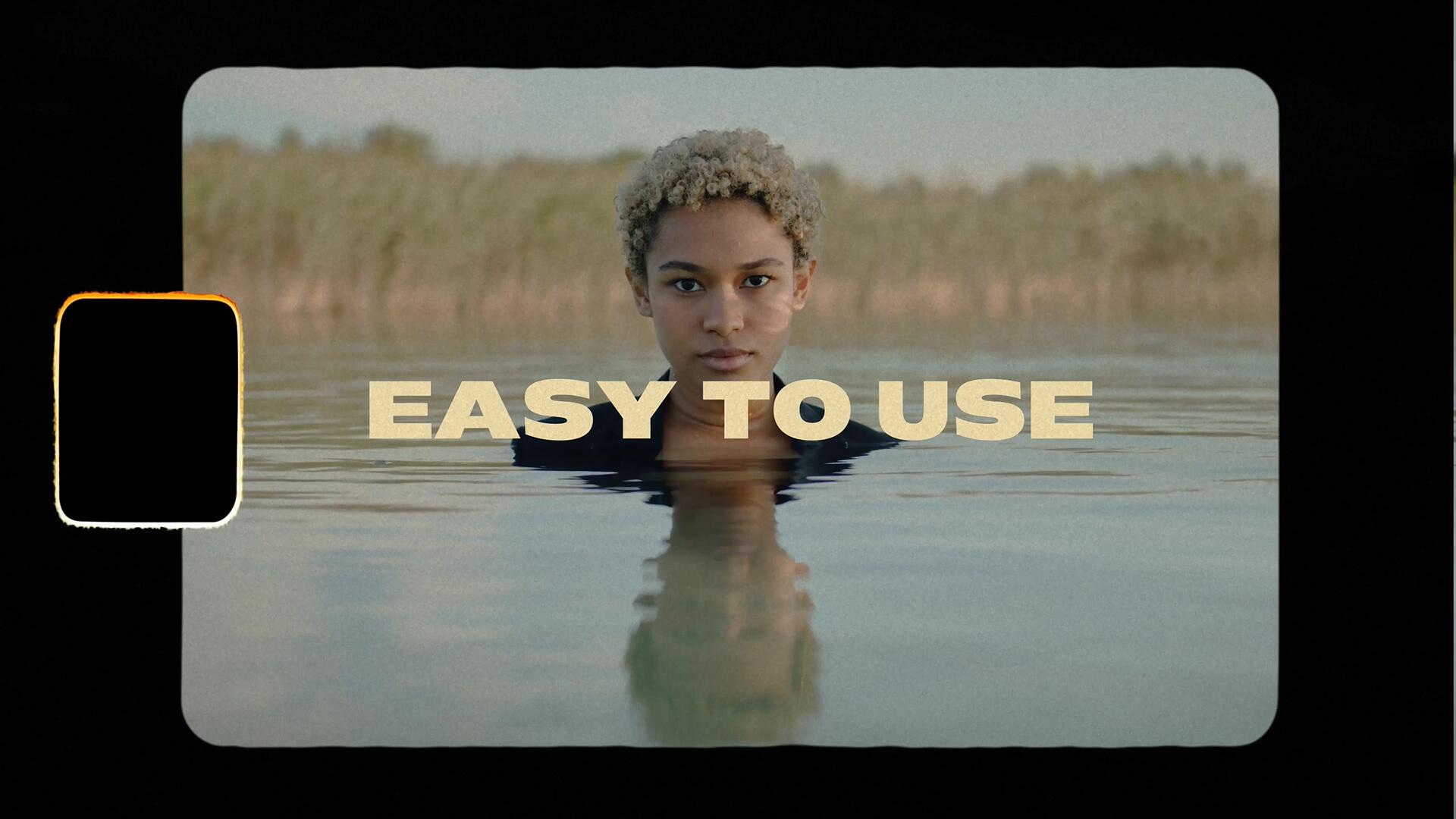 复古电影美学8mm胶片帧镜头方形圆角边框遮罩颗粒视频叠加层素材 , sucaiwan.com