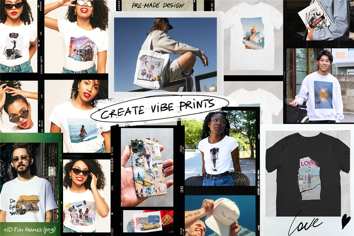 381个复古夏日涂鸦艺术拼贴手绘笔迹相框撕纸手账剪贴画纸张肌理PNG免扣混合设计套装 Cali Vibes Mixed Media Collage Set 图片素材 第3张-素材湾丨精选海外优质设计素材资源 381个复古夏日涂鸦艺术拼贴手绘笔迹相框撕纸手账剪贴画纸张肌理PNG免扣混合设计套装 Cali Vibes Mixed Media Collage Set 图片素材 sucaiwan.com