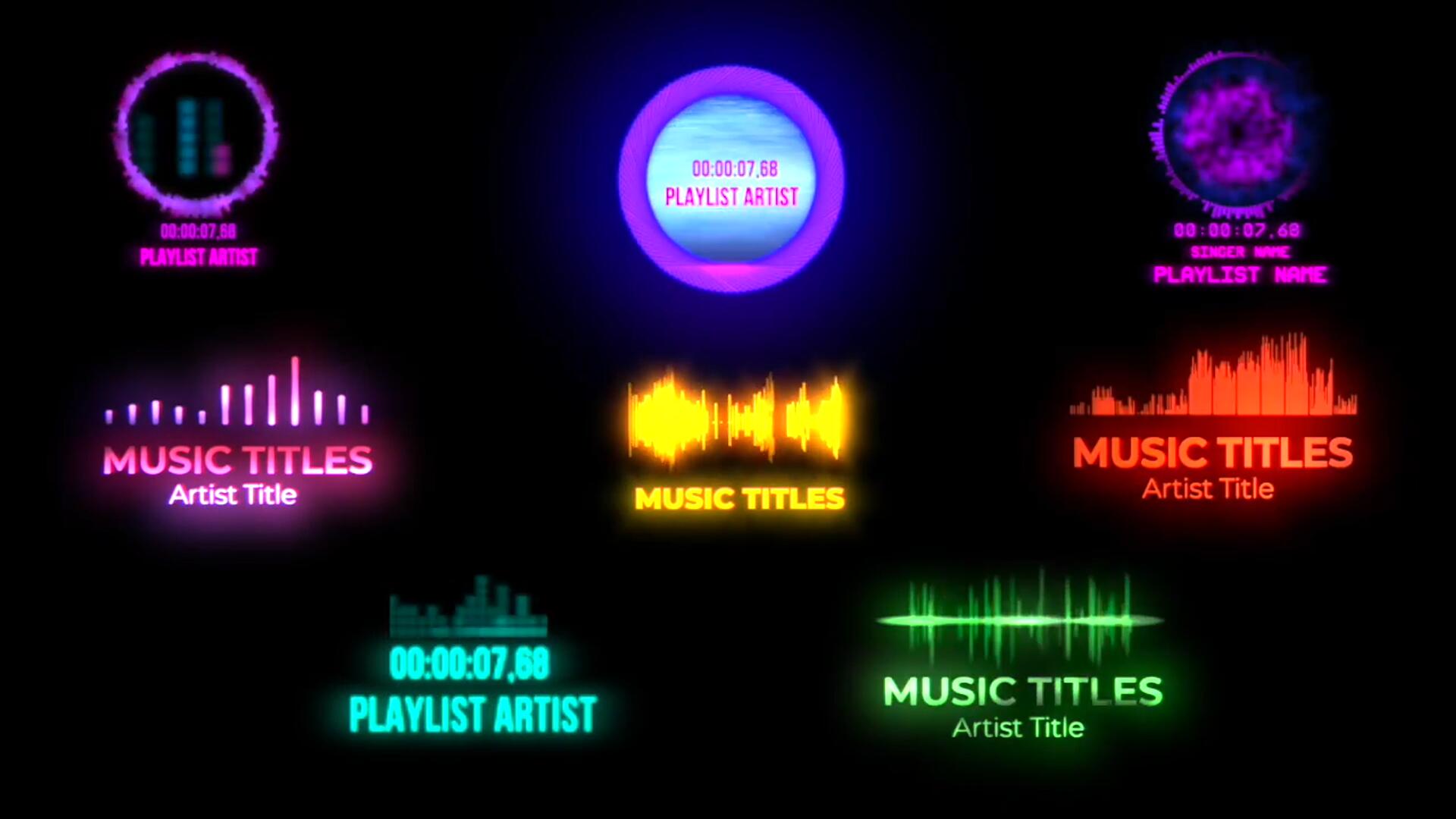 FCPX插件：8个自定义音乐标题音频可视化波形动画效果 , sucaiwan.com