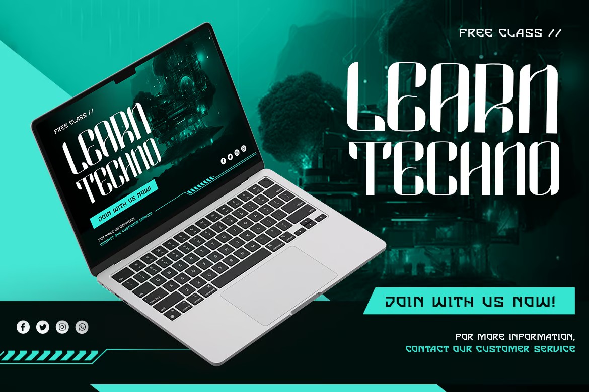 未来科幻品牌海报游戏设计装饰英文字体安装包 Helinex – Futuristic Display Typeface 设计素材 第6张-素材湾丨精选海外优质设计素材资源 未来科幻品牌海报游戏设计装饰英文字体安装包 Helinex – Futuristic Display Typeface 设计素材 sucaiwan.com