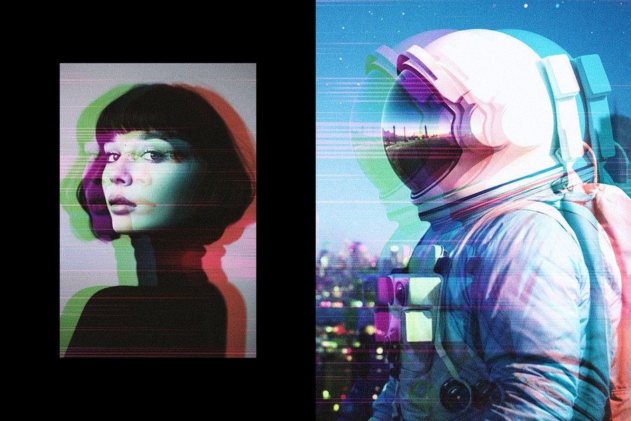 三重错位故障毛刺浮雕照片效果Ps修图特效滤镜样机素材 Glitching Anaglyph Photo Effect 插件预设 第4张-素材湾丨精选海外优质设计素材资源 三重错位故障毛刺浮雕照片效果Ps修图特效滤镜样机素材 Glitching Anaglyph Photo Effect 插件预设 sucaiwan.com