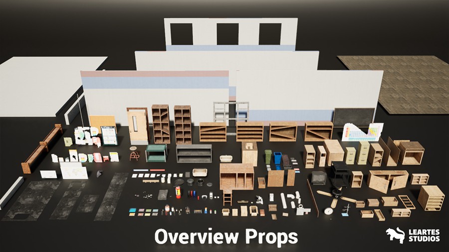 废弃大学中学实验教室场景3D模型UE格式设计素材 Abandoned Chemistry Classroom 样机素材 第12张-素材湾丨精选海外优质设计素材资源 废弃大学中学实验教室场景3D模型UE格式设计素材 Abandoned Chemistry Classroom 样机素材 sucaiwan.com