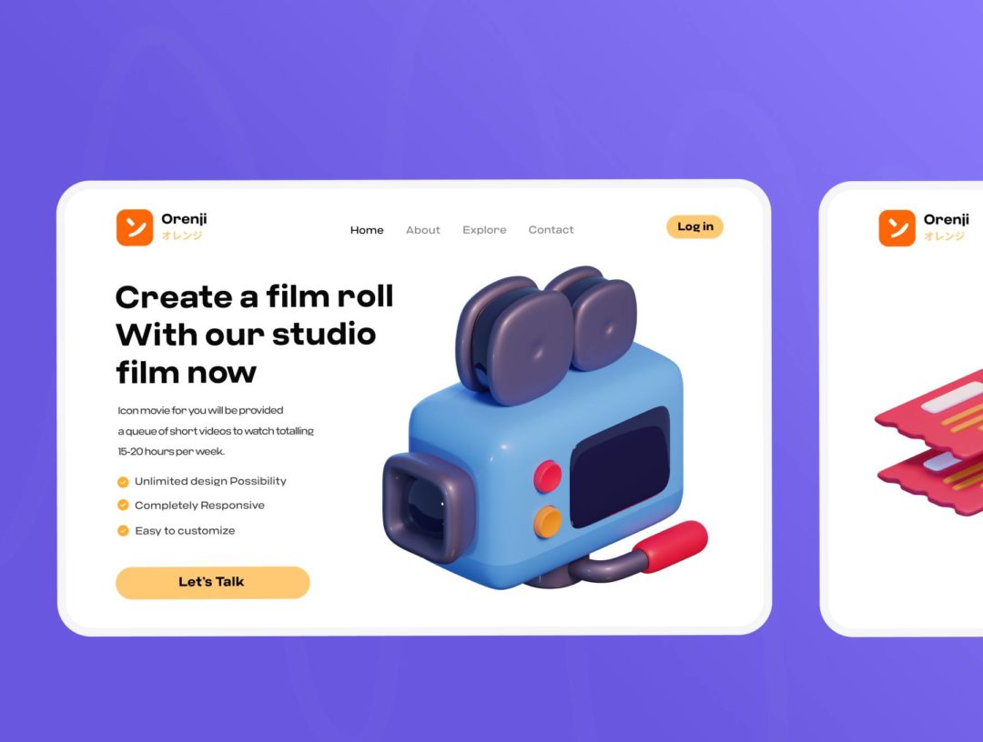 15款独特电影影院3D插图图标Icons设计Blender/PNG格式素材 Movie & Cinema 3D icon Pack 图标素材 sucaiwan.com