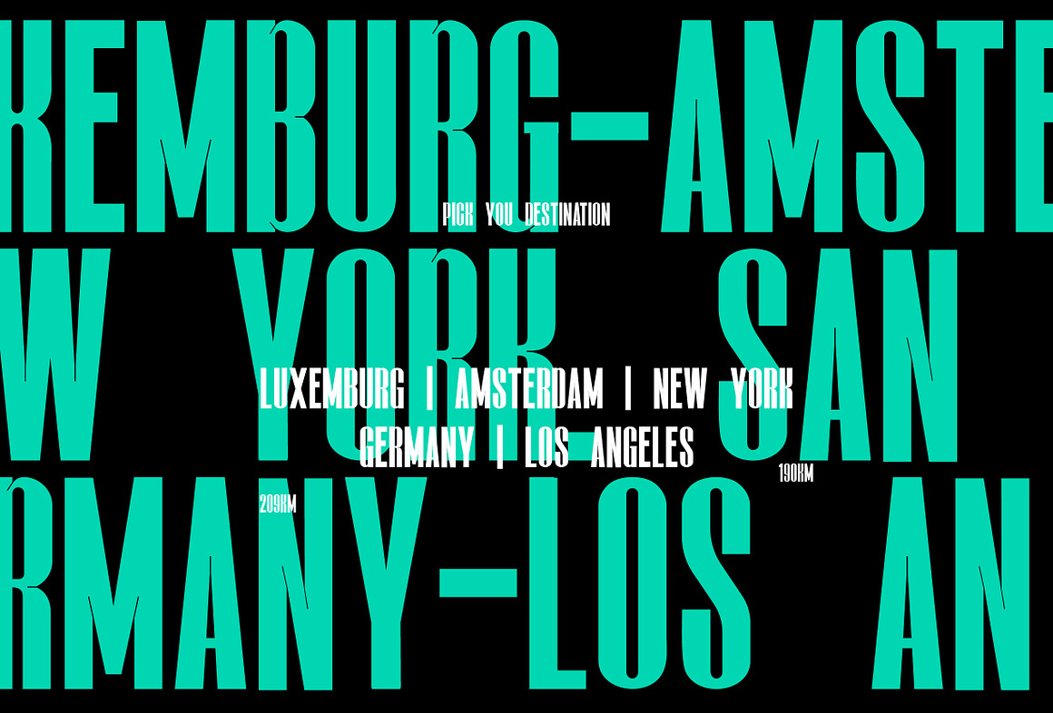 现代极简杂志海报徽标设计无衬线英文字体安装包 Hunga – Condensed Type 设计素材 sucaiwan.com