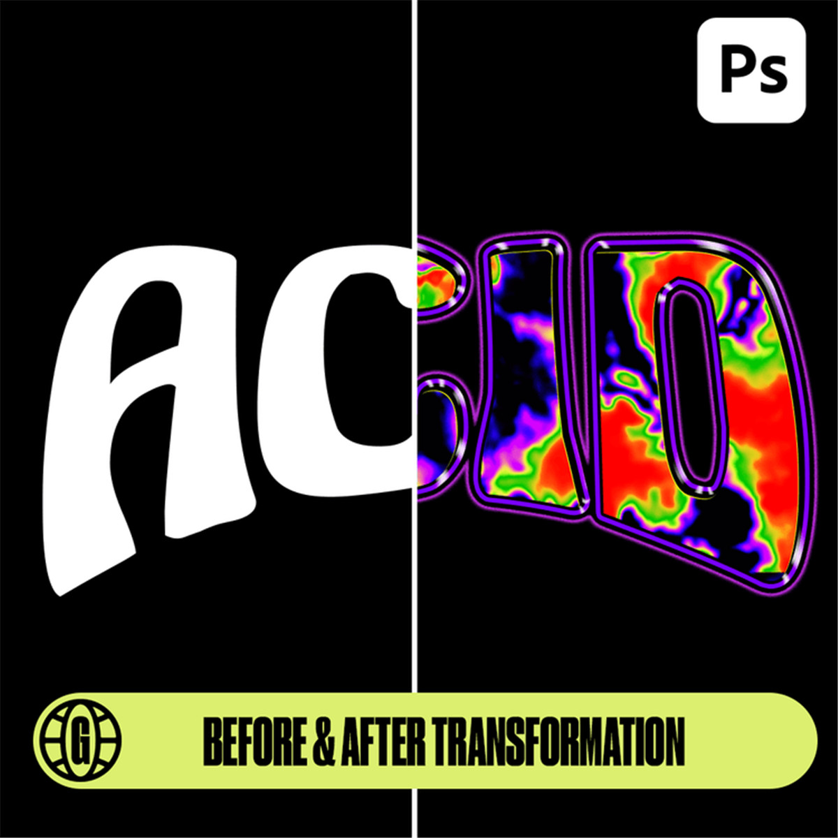 潮流酸性彩色金属镀铬3D立体文字标题LOGO设计PS文本样式模板 GFX WRLD - ACID TRIP TEXT STYLES 2-PACK 插件预设 第7张-素材湾丨精选海外优质设计素材资源 潮流酸性彩色金属镀铬3D立体文字标题LOGO设计PS文本样式模板 GFX WRLD - ACID TRIP TEXT STYLES 2-PACK 插件预设 sucaiwan.com