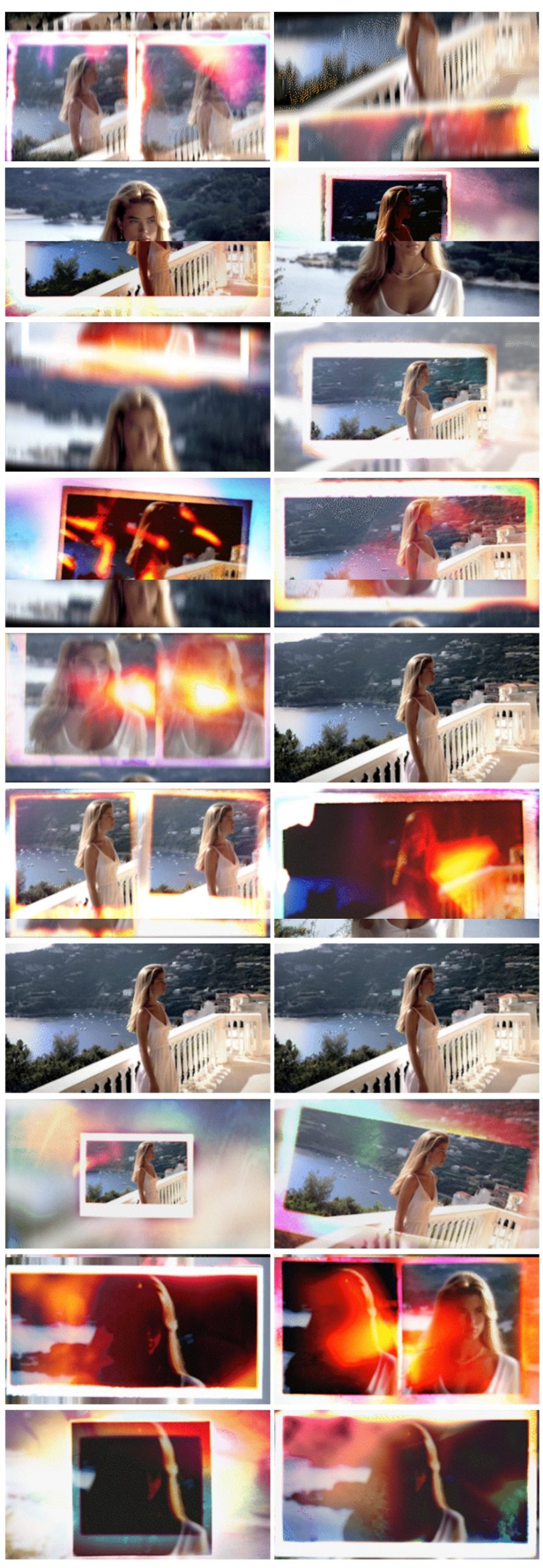 AE/PR/达芬奇模板：20个复古老旧褪色照片边框胶片漏光转场过渡 , sucaiwan.com