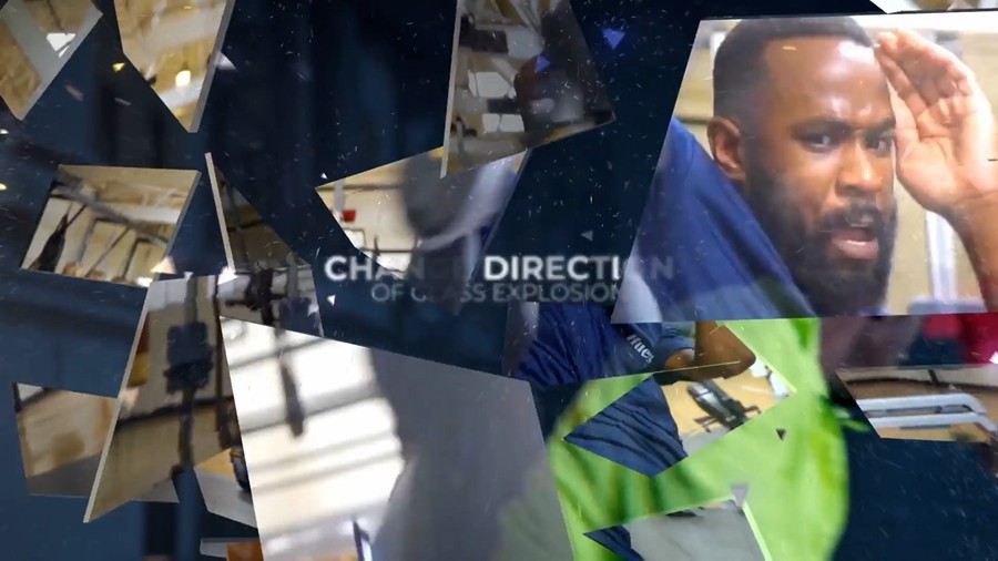 Glass Shatter Transitions 8种玻璃破碎转场过渡达芬奇预设DaVinci Resolve Macros 插件预设 sucaiwan.com