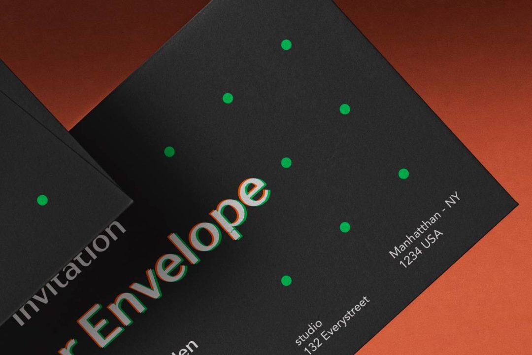 时尚逼真Vi品牌Logo设计办公文具信封展示PS贴图样机模板素材 Stationery Letter Envelope Psd Mockup Set 样机素材 sucaiwan.com