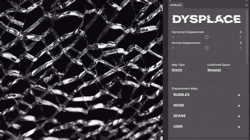 PS插件:一键生成复古抽象艺术海报/标题文字效果/扭曲/位移/气泡/扫描/噪点流体印刷置换特效 DYSPLACE - Displacement Photoshop Plugin 插件预设 第5张-素材湾丨精选海外优质设计素材资源 PS插件:一键生成复古抽象艺术海报/标题文字效果/扭曲/位移/气泡/扫描/噪点流体印刷置换特效 DYSPLACE - Displacement Photoshop Plugin 插件预设 sucaiwan.com