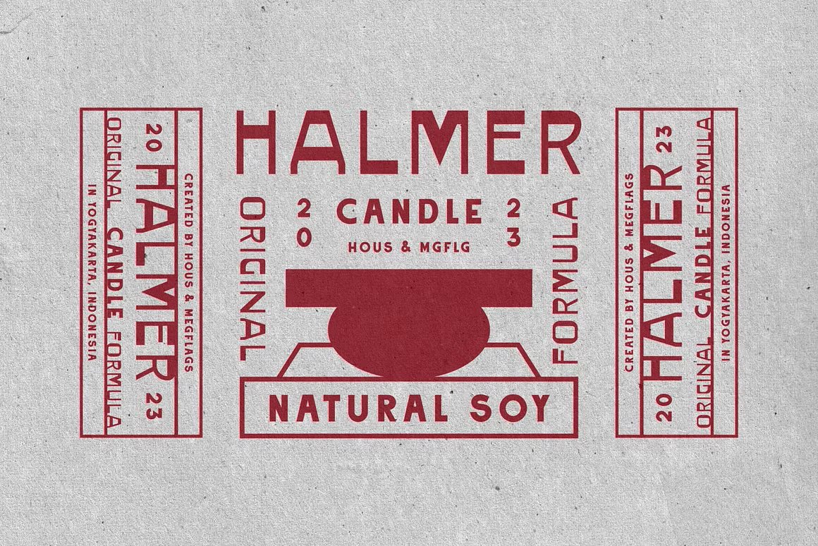 复古墨西哥西部风情老式标牌店面品牌包装标牌经典无衬线字体 Mesaca and Kaxes 设计素材 sucaiwan.com