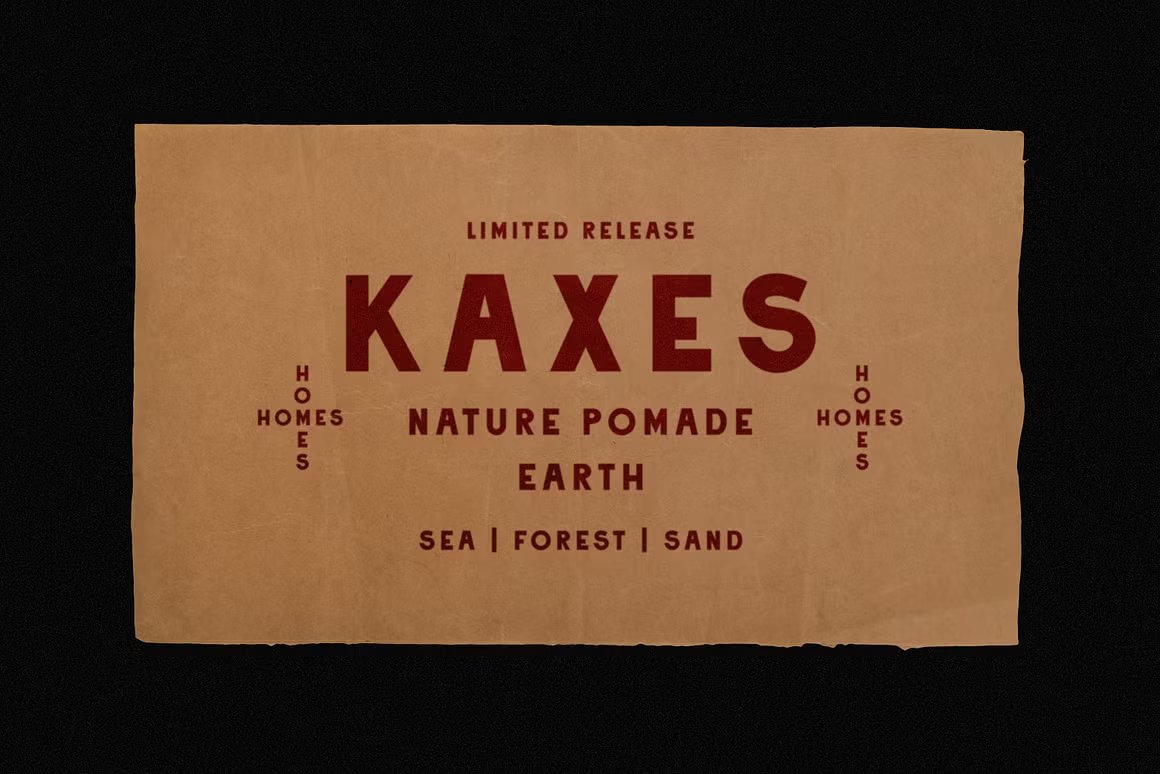 复古墨西哥西部风情老式标牌店面品牌包装标牌经典无衬线字体 Mesaca and Kaxes 设计素材 sucaiwan.com