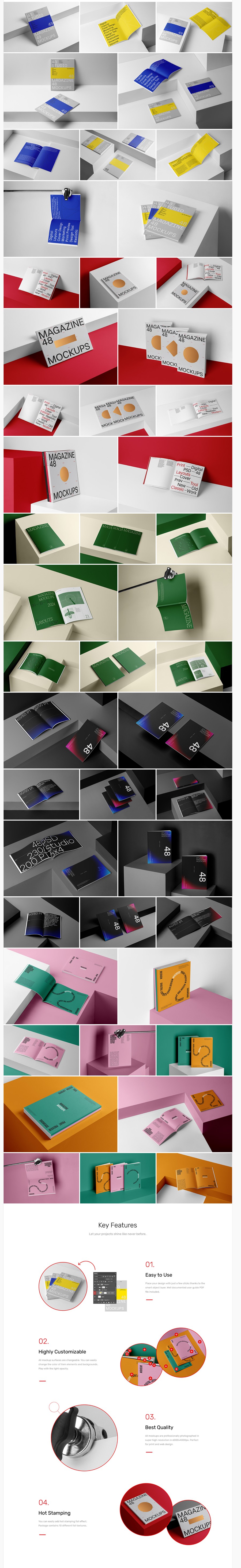 48款高级精装书籍画册杂志封面内页设计展示效果图PS贴图样机模板素材 Studio Magazine Mockups 样机素材 第4张-素材湾丨精选海外优质设计素材资源 48款高级精装书籍画册杂志封面内页设计展示效果图PS贴图样机模板素材 Studio Magazine Mockups 样机素材 sucaiwan.com