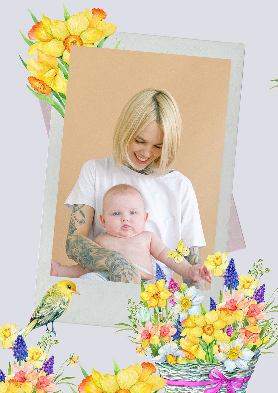 Daffodil Narcissus Watercolour 34个复古精美水仙花卉剪贴画免扣PNG 图片素材 sucaiwan.com