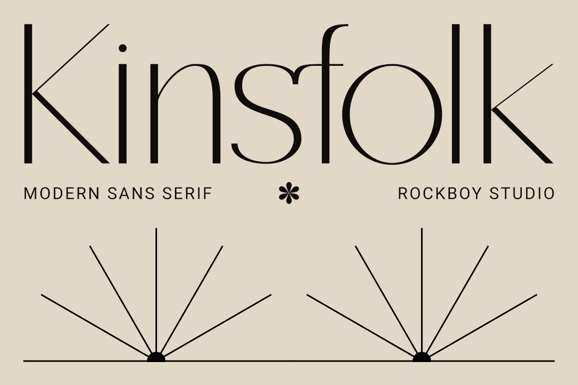 优雅杂志广告徽标设计无衬线英文字体安装包 Kinsfolk 设计素材 sucaiwan.com