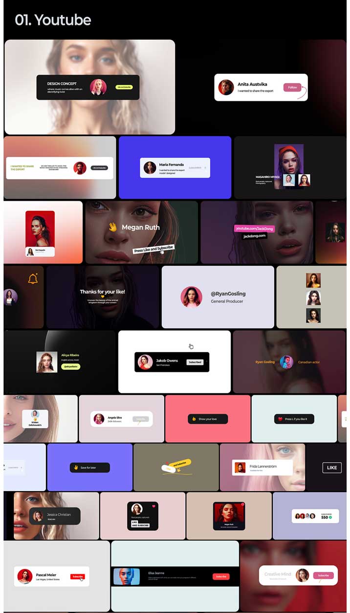 PR插件：2000个创意极简社交媒体文字标题动态排版封面海报设计包装动画图形包 Social Media Graphics Pack for Premiere Pro , sucaiwan.com