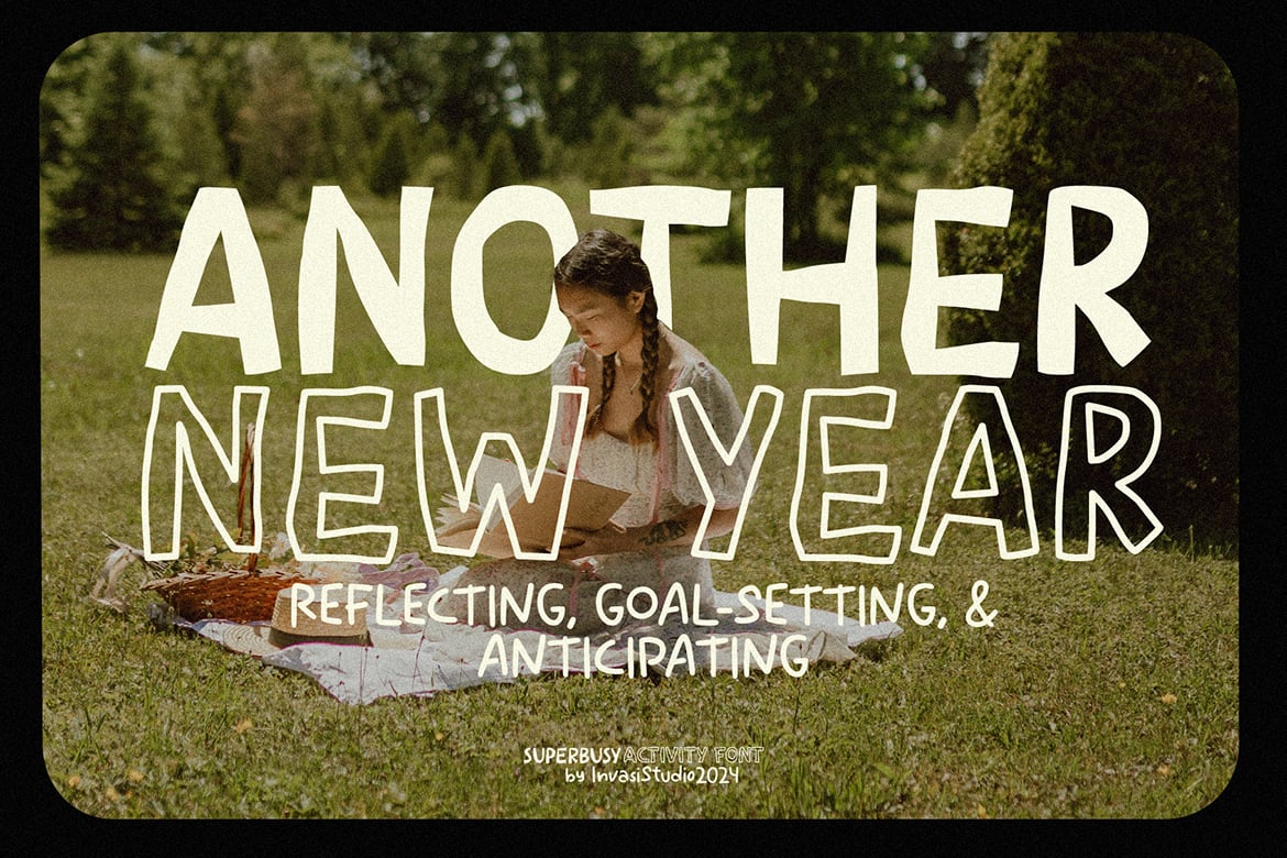 英文字体：趣味俏皮旅拍手写风格博客广告短片手绘涂鸦海报封面字体 Superbusy Activity - Fun Pairing Font , sucaiwan.com