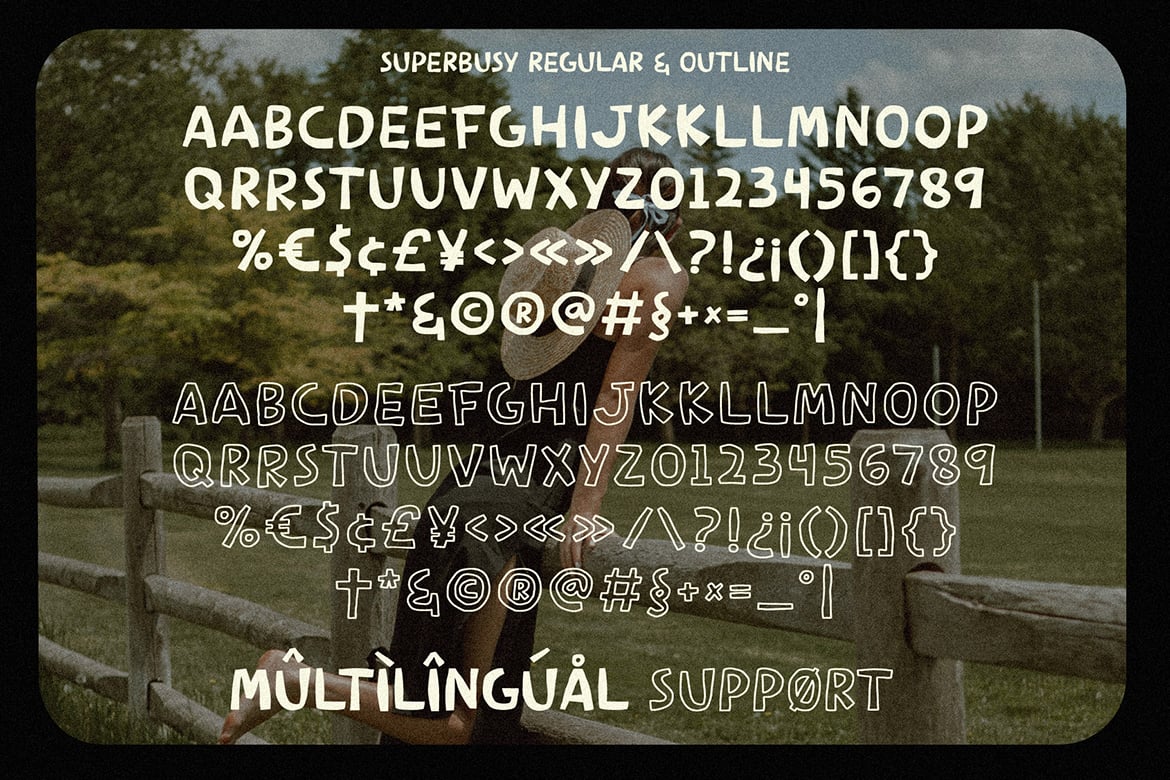 英文字体：趣味俏皮旅拍手写风格博客广告短片手绘涂鸦海报封面字体 Superbusy Activity - Fun Pairing Font , sucaiwan.com