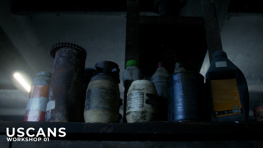 后启示录真实电影风格修车车库修理车间3D模型UE设计素材 Uscans Workshop 01 样机素材 sucaiwan.com