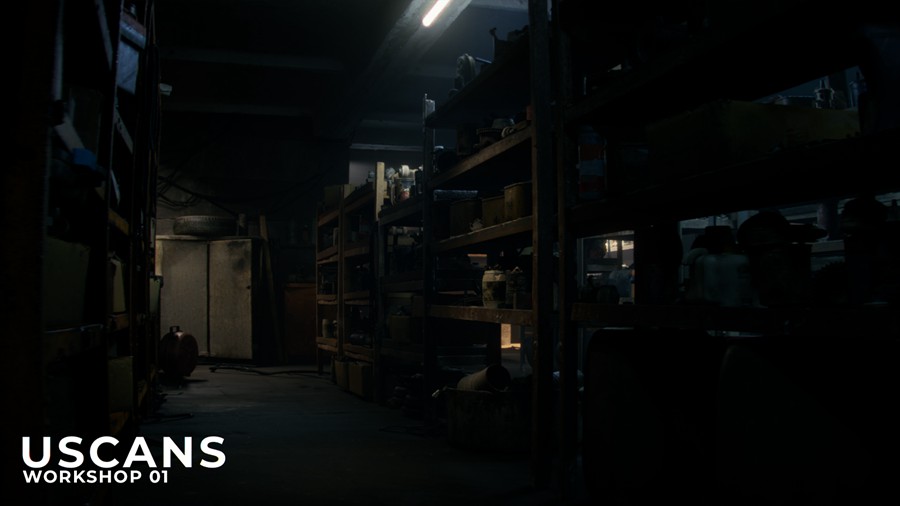 后启示录真实电影风格修车车库修理车间3D模型UE设计素材 Uscans Workshop 01 样机素材 sucaiwan.com